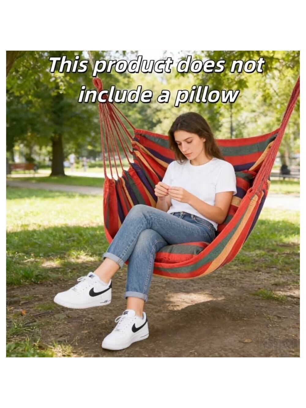 Colorful Canvas Hanging Chair, Portable Outdoor Swing Chair 2/2